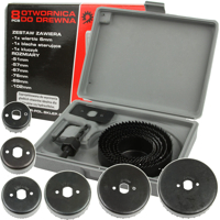 Sada korunkových vykružovacích vrtáků na dřevo a sádrokarton – 8 ks – MAR-POL M22570