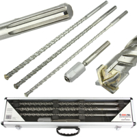 Sada dlouhých tyčových vrtáků SDS MAX (16, 20, 22 mm × 600 mm) + adaptér – MAR-POL M23575