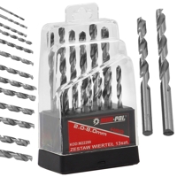 Sada přesných vrtáků HSS na kov – 13 kusů, průměr 2 až 8 mm – MAR-POL M22299