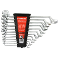 Sada zahnutých očkových klíčů Cr-V, 12 dílů (6–32 mm) – MAR-POL M58116