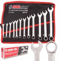 Sada očkoplochých klíčů Cr-V v pouzdře, 12 dílů (6–22 mm) – MAR-POL M58145