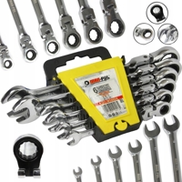 Sada kloubových ráčnových klíčů, 6 dílů (8–19 mm) – MAR-POL M58604