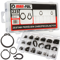 Sada vnějších segerových pojistných kroužků, 225 dílů – MAR-POL M66481