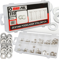 Sada ocelových podložek, 350 dílů – MAR-POL M66461