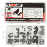 Sada půlkruhových klínů pro setrvačníková kola, řemenové a klikové hřídele, 80 ks – MAR-POL M66493