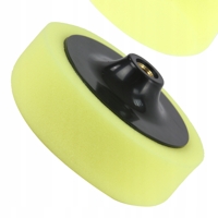 Žlutý lešticí kotouč z molitanu, 150 × 50 mm, závit M14 – MAR-POL M07911