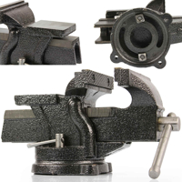 Otočný svěrák s kovadlinou, šířka čelistí 100 mm, 360° – CATA M36008