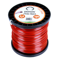 Žací struna čtvercového profilu s ocelovým lankem, 2,4 mm × 100 m – DEMON M84107