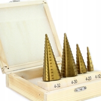 Sada stupňových vrtáků HSS, 4 dílná 4–32 mm – MAR-POL M22319