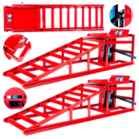 Nájezdová kovová rampa s hydraulickým zvedákem 2T set 2 ks MAR-POL M800972