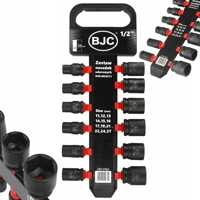 12 dílná sada krátkých rázových klíčů 1/2″, 11–27 mm × 38 mm BJC – M58273