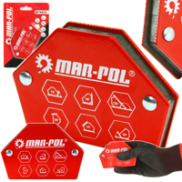 Magnetický svařovací úhelník šestihranný, nosnost 11,25 kg MAR-POL – M79412