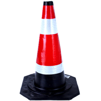 Silniční výstražný kužel 50 cm pryžový MAR-POL M02027