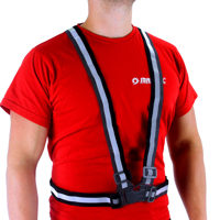 Šedé reflexní nastavitelné univerzální popruhy (kšandy) MAR-POL – M02015