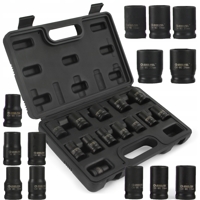 13 dílná sada krátkých kovaných nástrčných rázových klíčů 1/2″, 10–24 mm MAR-POL – M58257