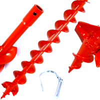 Vrták do země dvojitá spirála Ø 80 × 800 mm pro motorový zemní vrták – DEMON M83161