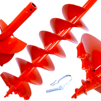 Vrták do země dvojitá spirála Ø 200 × 800 mm pro motorový zemní vrták – DEMON M83164