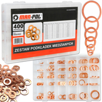 Sada měděných těsnicích podložek – 400 ks – MAR-POL M66460