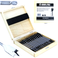 Sada plochých vrtáků do dřeva 13 ks (6–25 mm, 150 mm) – MAR-POL M22415