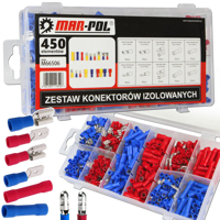 Praktická sada barevných izolovaných konektorů, 450 ks – MAR-POL M66506
