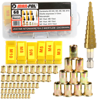 Univerzální sada pro nýtování M3–M10 se stupňovým vrtákem – MAR-POL M66545