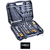 Sada nástrčných klíčů 1/4″ a 1/2″ CrV, 126 dílů NEO Tools – 08-667...