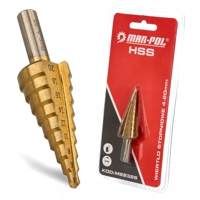Stupňový vrták HSS 4–20 mm s titanovým povlakem – MAR-POL M22326