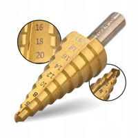 Stupňový vrták HSS 4–20 mm s titanovým povlakem – MAR-POL M22326