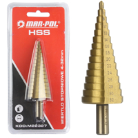 Stupňový vrták HSS 4–32 mm s titanovým povlakem – MAR-POL M22327