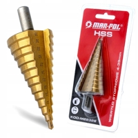 Stupňový vrták HSS s titanovým povlakem 4–39 mm – MAR-POL M22328
