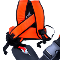 Oranžový dvouramenný popruh pro křovinořez – PROFI model Typ ST – Demon M831135