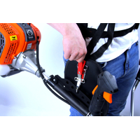 Oranžový dvouramenný popruh pro křovinořez – PROFI model Typ ST – Demon M831135