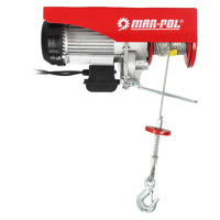 Elektrický lanový naviják MAR-POL M80793 – Tažná síla 999 kg, 12 m ocelové lano, motor 1600 W, dálkové ovládání