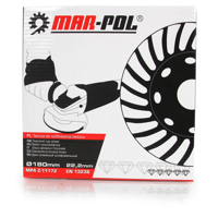 Diamantový brusný kotouč TURBO, 180 × 22,2 × 2 mm – MAR-POL M08786