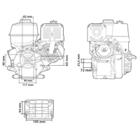 Benzínový motor 4-takt 15 HP 25.4 mm – MAR-POL M79897