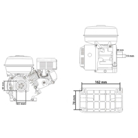 Benzínový spalovací motor 4 takt 7.0 HP 19 mm MAR-POL M79895
