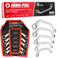Klíče očkové typ C zahnuté (10-19 mm) MAR-POL M58168