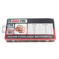 Sada měděných těsnicích podložek, 110 dílů – MAR-POL M66455