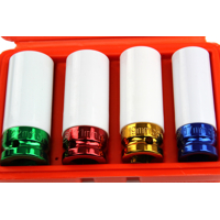 Sada rázových nástrčných klíčů na kola, 1/2'', 17, 19, 21, 22 mm – BJC M58271
