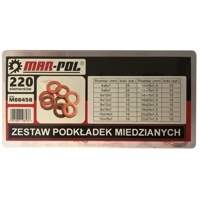 Měděné podložky 220 ks (8-22 mm) MAR-POL M66458