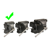 Svěrák 100 mm s kovadlinou - otočný 360 stupňů CATA M36008, M36010