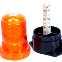 Oranžový LED výstražný maják s magnetem, 30× LED, 15 W – MAR-POL M82713
