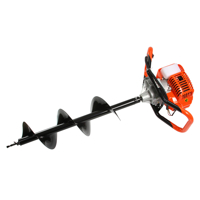 Benzinový zemní vrták pro jednoho – sada 100/150/200 mm s prodloužením, půdní vrták Demon M84000/3