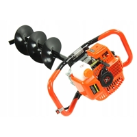 Benzinový zemní vrták pro jednoho – sada 100/150/200 mm s prodloužením, půdní vrták Demon M84000/3