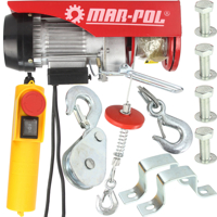 Elektrický lanový naviják, nosnost 150/300 kg, výkon 550 W MAR-POL – M80789