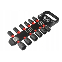 12 dílná sada krátkých rázových klíčů 1/2″, 11–27 mm × 38 mm BJC – M58273