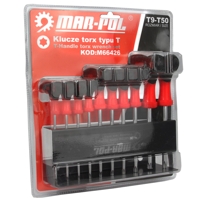 Sada 10 TORX klíčů v kovovém stojanu T9–T50 MAR-POL – M66426