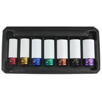 Sada rázových nástrčných klíčů 17–27 mm na hliníková kola 1/2″ MAR-POL – M58269