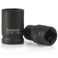 13 dílná sada krátkých kovaných nástrčných rázových klíčů 1/2″, 10–24 mm MAR-POL – M58257