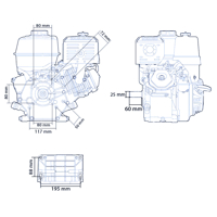 Benzínový motor 9 HP - 3600 ot./min-hřídel 25 mm - OHV - MAR-POL M79896